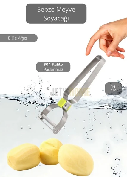 Sebze Soyacağı Paslanmaz Meyve Soyacağı Çelik Sapan Soyacak 14 cm - 2