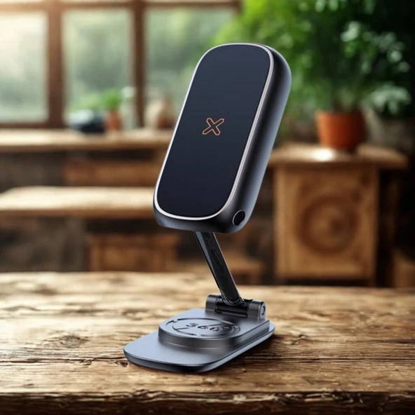 Coofbe Alüminyum 360 DönerAyarlanabilir Yükseklik Araç Torpido Üstü Telefon Tutucu Masaüstü Telefon Tutucu
