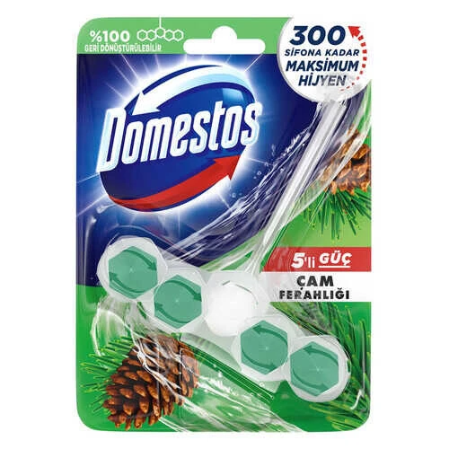 Domestos Wc Temizleyici Blok 5'li Güç Çam Ferahlığı