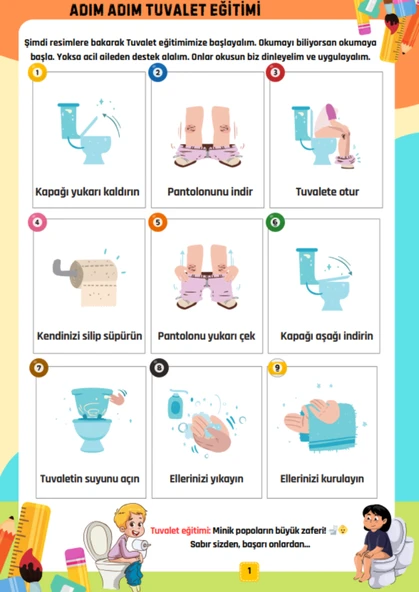 Çocuklara Tuvalet Eğitimi ve Diş Fırçalama Eğitimi YAZ-SİL Kitabı (Cırt Cırtlı) - Resim 3