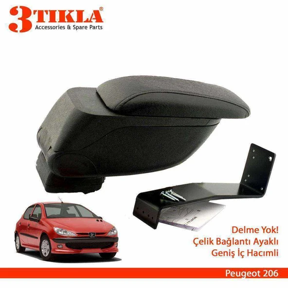 Peugeot 206 Geniş Hacimli  Delmesiz Çelik Ayaklı  Kolçak Kol Dayama