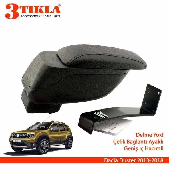Dacia Duster 2013-2018 Geniş Hacimli  Delmesiz Çelik Ayaklı  Kolçak Kol Dayama