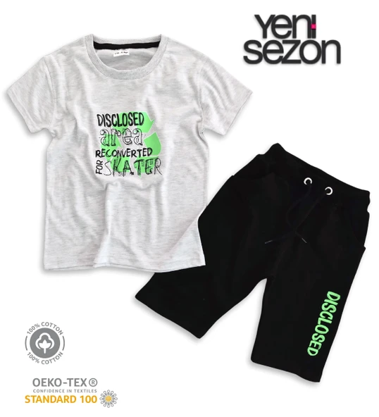 Triliya Pamuklu Unisex Çocuk Kapri Takımı (Cepli & Kordonlu, 3-12 Yaş) TRL-28