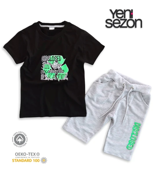 Triliya Pamuklu Unisex Çocuk Kapri Takımı (Cepli & Kordonlu, 3-12 Yaş) TRL-28 - 4