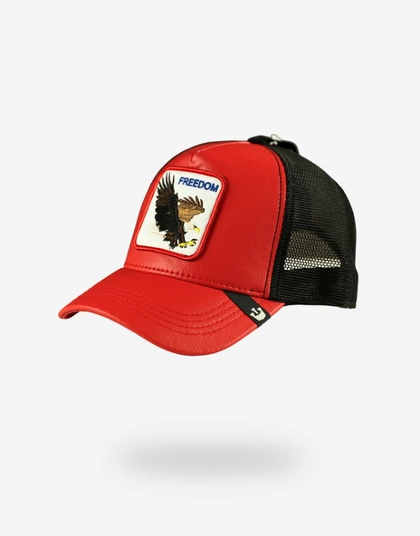 Goorin Bros Animal Farm Trucker Eagle Leather