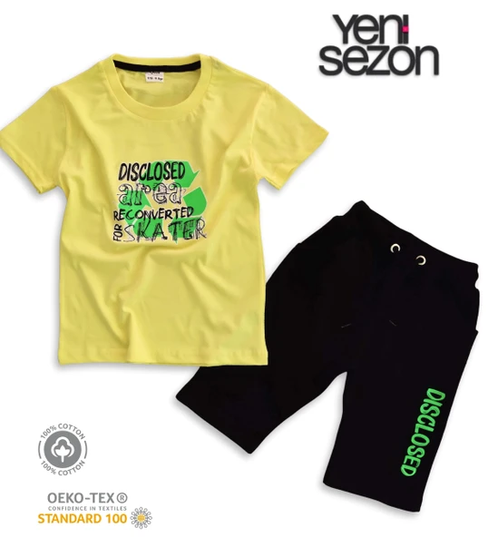 Triliya Pamuklu Unisex Çocuk Kapri Takımı (Cepli & Kordonlu, 3-12 Yaş) TRL-28 - 5