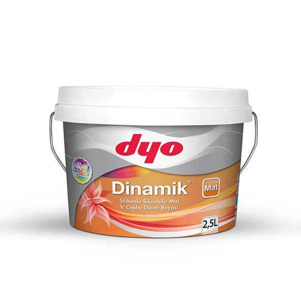 DYO 2,5LT DİNAMİK MAT SİLİKONLU SİLİNEBİLİR İÇ CEPHE DUVAR BOYASI (4698)