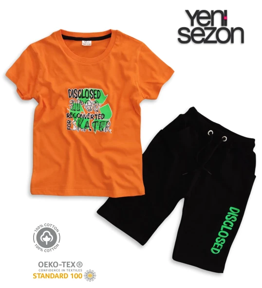 Triliya Pamuklu Unisex Çocuk Kapri Takımı (Cepli & Kordonlu, 3-12 Yaş) TRL-28 - 2