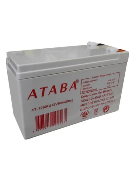 12 VOLT 9 AMPER AKÜ ATABA JEL 151x65x94-2408 GRAM