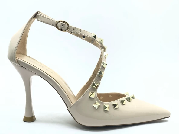 Feles Zımba Detaylı Kadın Topuklu Ayakkabı - Resim 5