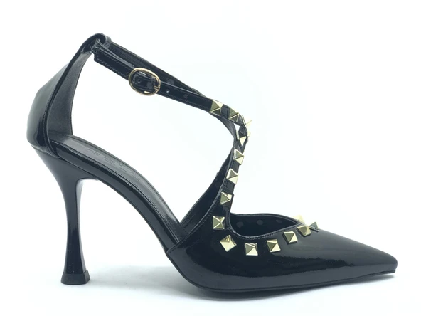 Feles Zımba Detaylı Kadın Topuklu Ayakkabı - Resim 8