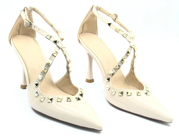 Feles Zımba Detaylı Kadın Topuklu Ayakkabı - Resim 4