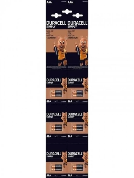 DURACELL AAA İNCE PİL 20 Lİ KART