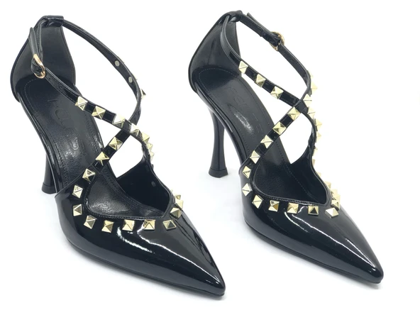 Feles Zımba Detaylı Kadın Topuklu Ayakkabı - Resim 6