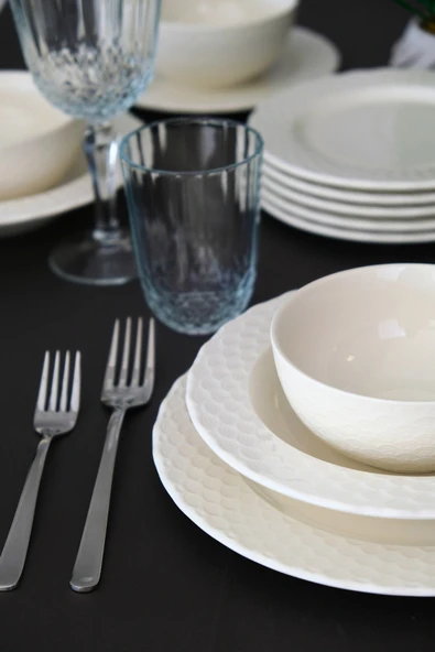 Porser Costa Transparan Yemek Takımı 6 Kişilik 24 Parça COS24YK - 7