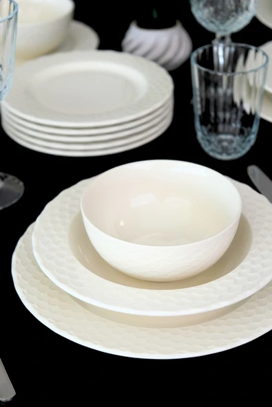 Porser Costa Transparan Yemek Takımı 6 Kişilik 24 Parça COS24YK - 5