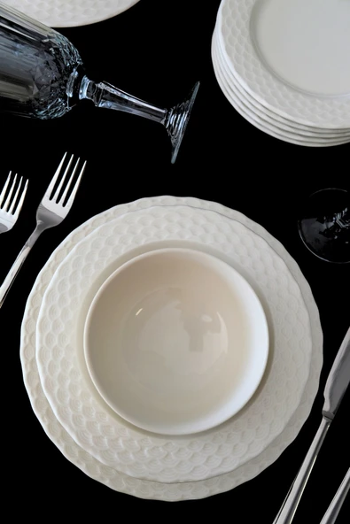 Porser Costa Transparan Yemek Takımı 6 Kişilik 24 Parça COS24YK - 2