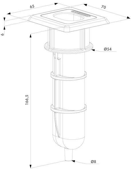 Locinox Ekonomik durdurma plakasız zemin tutucu - 2