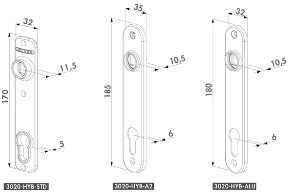 Locinox Kilitler için polamid kapak çift taraflı - 2