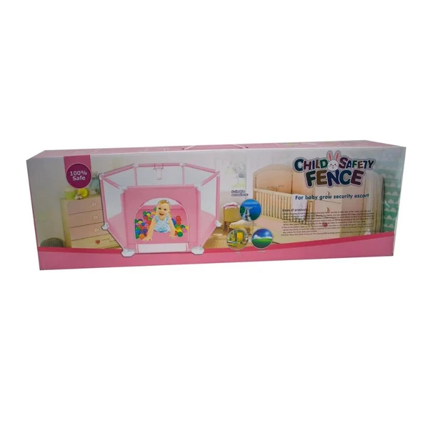 Çocuk Oyun Havuzu Güvenli Çocuk Çiti  Oyun Oynama Alanı - Pembe - 6