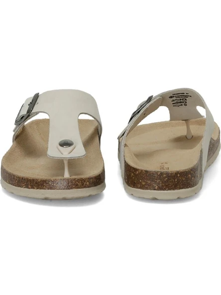 LUMBERJACK JOLIE P 4FX HAKİKİ DERİ BEYAZ PARMAK ARASI COMFORT TERLİK - 7
