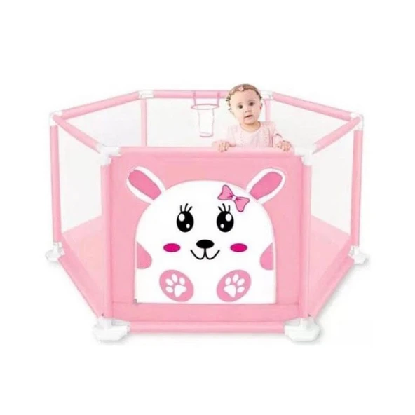Çocuk Oyun Havuzu Güvenli Çocuk Çiti  Oyun Oynama Alanı - Pembe - 3