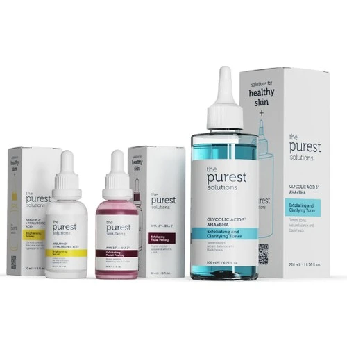 The Purest Solutions Leke Önleyici, Aydınlatıcı ve Gözenek Sıkılaştırıcı Cilt Bakım Seti TPS112