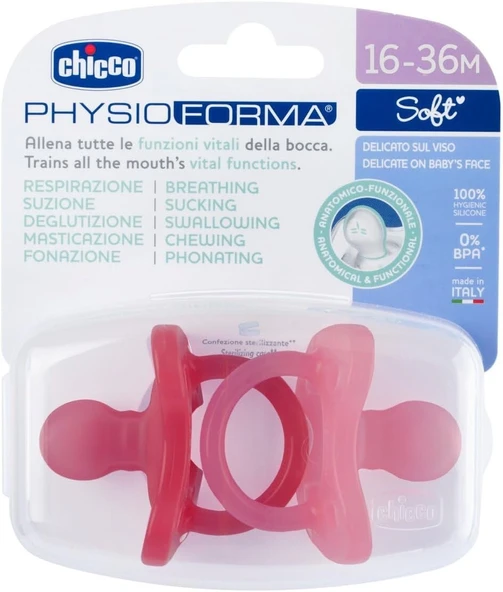 Chicco PhysioForma Soft 2'li Silikon Emzik 16-36 Ay Kız - 7