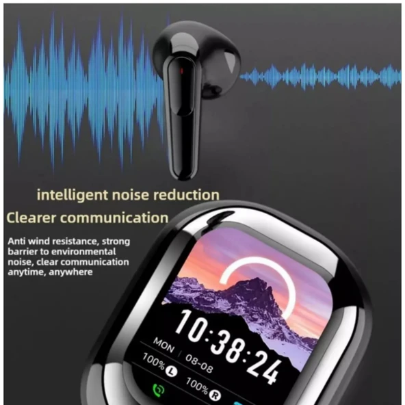 Ozmik SE-ONE Akıllı LED Ekran Renkli Dokunmatik Ekran Kablosuz Bluetooth Kulaklık - Resim 4