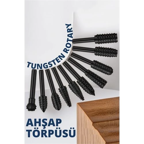 Tungsten Ahşap Oyma Şekillendirme 10 LU Törpü Seti
