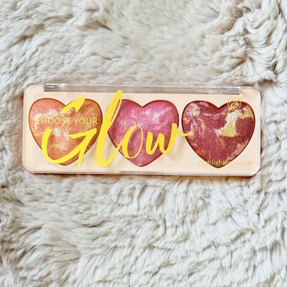 Sudedi Home Kalp Şeklinde Allık ve Highlighter Paleti - 6