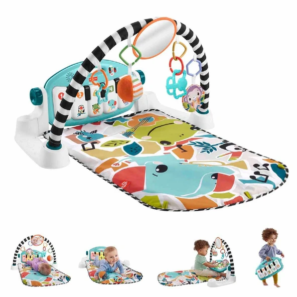 Fisher Price Sesli ve Işıklı Neşeli Hayvanlar Piyanolu Oyun Halısı HWY49