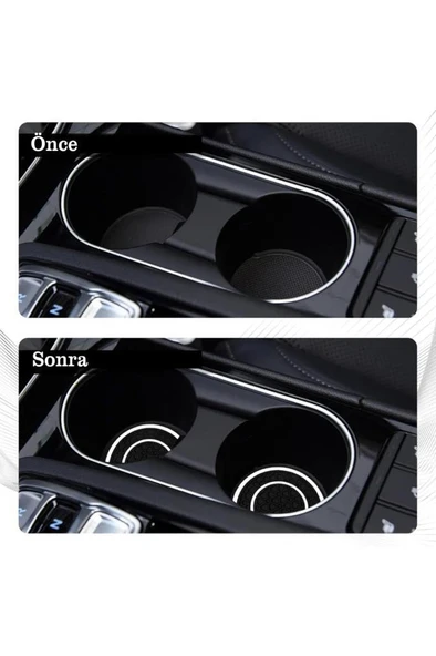 2 Adet Silikon Araç İçi Bardak Tutucu Altlık Kahve Karton Bardak Tutucu Kaymaz Mat Altlığı 7 cm - Resim 7