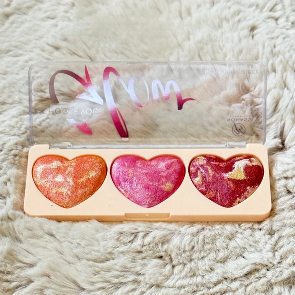 Sudedi Home Kalp Şeklinde Allık ve Highlighter Paleti - 3