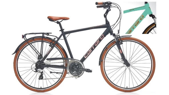 Carraro Elite 804 V Fren 24 Vites 28 Jant Şehir Bisikleti Turkuaz Kahve 52 Kadro