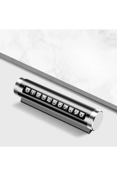 10 cm Araç Park Telefon Numaratör Alüminyum Kasa Çevirmeli Ayarlı Torpido Üstü Silindir Numaratik - Resim 7