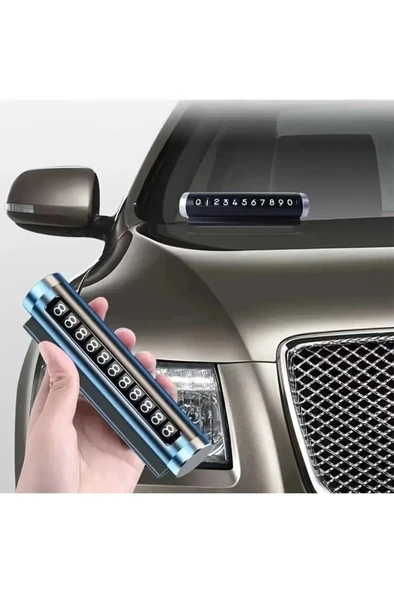 10 cm Araç Park Telefon Numaratör Alüminyum Kasa Çevirmeli Ayarlı Torpido Üstü Silindir Numaratik - Resim 4