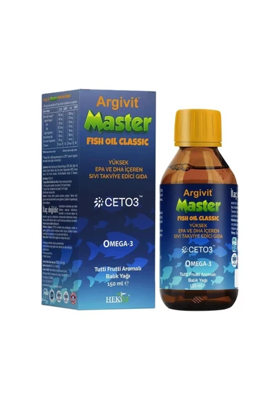 Argivit Master Fish Oil Classic Balık Yağı 150 ml