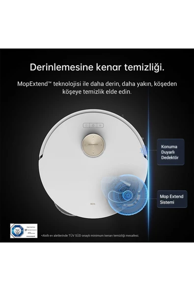 L20 Ultra Robot Süpürge Beyaz, Otomatik Paspas Çıkarma Ve Kaldırma, Yıkama Ve Kurutma, 7000pa Emiş - 2