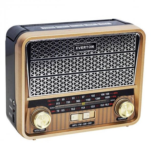 Everton Rt-314 Fm-Usb-Tf-Aux Nostaljik Radyo Bluetooth
