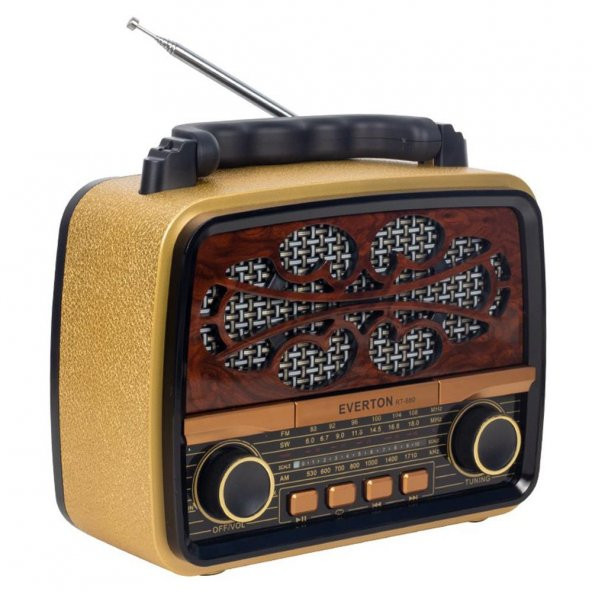Everton Rt-880 Fm-Usb-Tf-Aux Nostaljik Radyo Bluetooth
