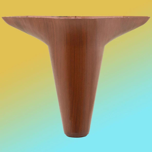 Aspen Lüx Mobilya Kanepe Sehpa Ünite Koltuk Ayağı Ahşap Desenli 12 cm Kahverengi Baza Ayak (4 ADET) - 7