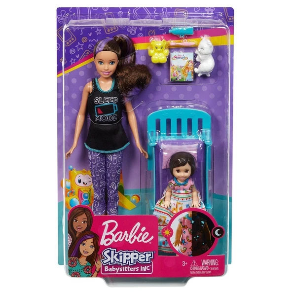 Fhy97 Barbie Bebek Bakıcısı Bebeği Ve Aksesuarları Oyun Seti