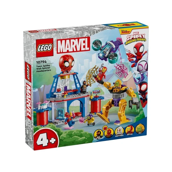 10794 Lego Marvel Spidey - Spidey Takımı Ağ Örücü Karargahı 193 Parça +4 Yaş