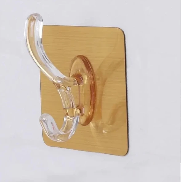 6lı Gold Kanca Askı Güçlü Yapışkanlı Mutfak Banyo Askısı - 5