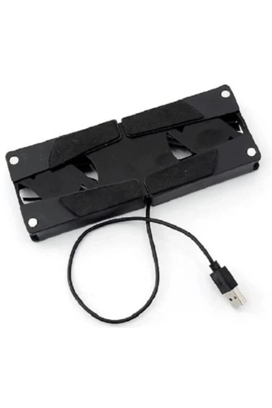 2 Fanlı Notebook Soğutucu Portatif Katlanabilir Laptop Soğutucu Fan Usbli Stand Bilgisayar Fanı - 4