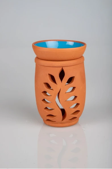 Yaprak Model  El Yapımı Çömlek Buhurdanlık Tütsülük - 2