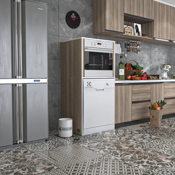 Kenzlife ankastre fırın&bulaşık makinesi dolabı botan crd 150*70*60 çamaşır makinesi