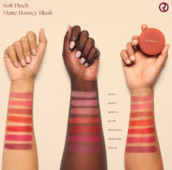 Rare Beauty Soft Pinch Matte Bouncy Blush - Krem Pudra Allık Truth - Resim 3