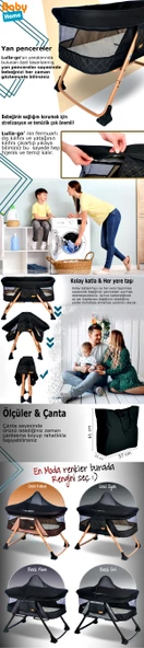 Baby Home 510 Lulla-go Bebek Sepeti Anne Yanı Sepet Beşik - 6